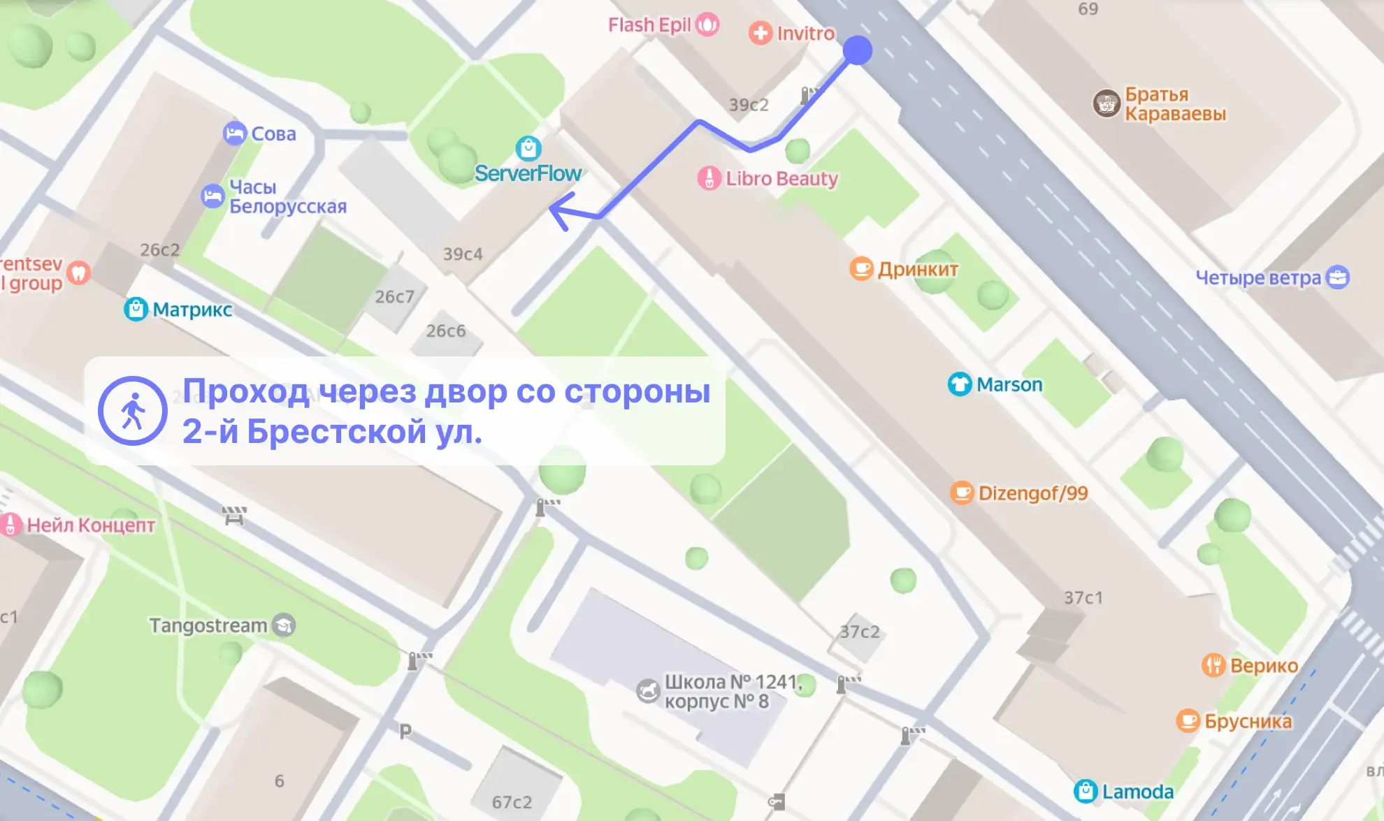 Схема пешеходного движения